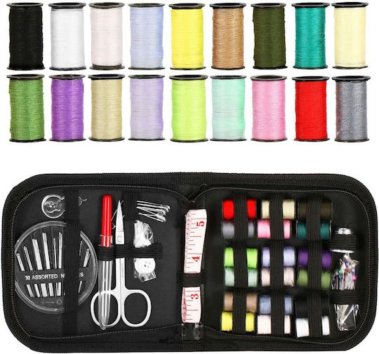 Sewing Kit Sewing Needles Assorted Colored Spools Scissors Accessories 70 Pieces Springos