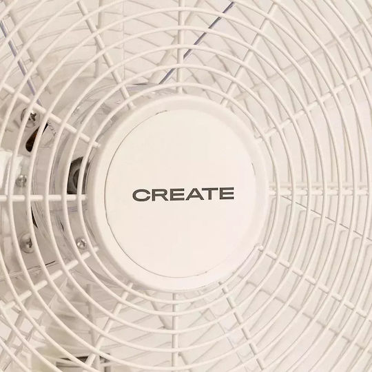 Create Ανεμιστήρας Ορθοστάτης 50W Διαμέτρου 40cm Λευκός