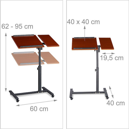 Relaxdays Stand für Laptop bis zu 19" Rot