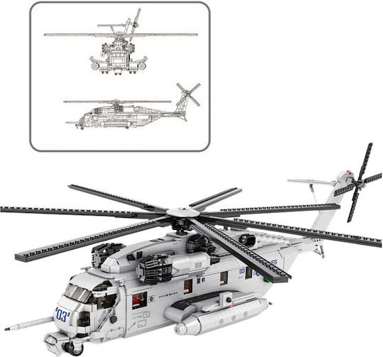 Lean Toys Τουβλάκια Transport Helicopter για 14+ Ετών 2192τμχ