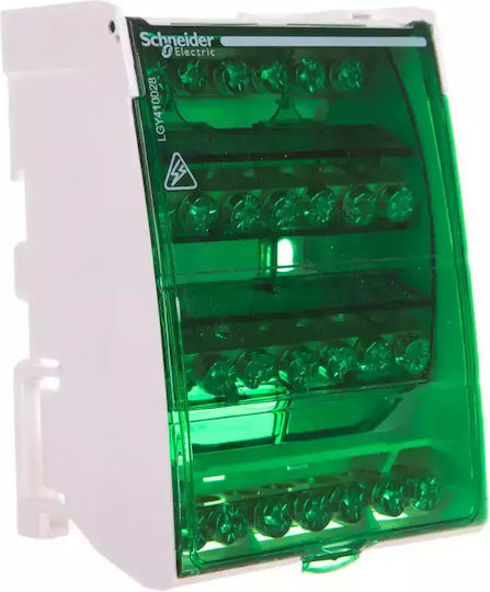 Schneider Electric Linergy DS Bloc de distribuție a energiei 4P 100A 28 Găuri LGY410028