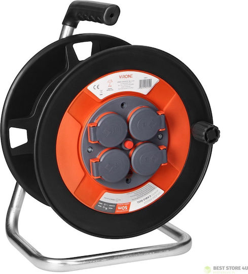 Orno Waterproof Empty Spool for Extension Cord Black