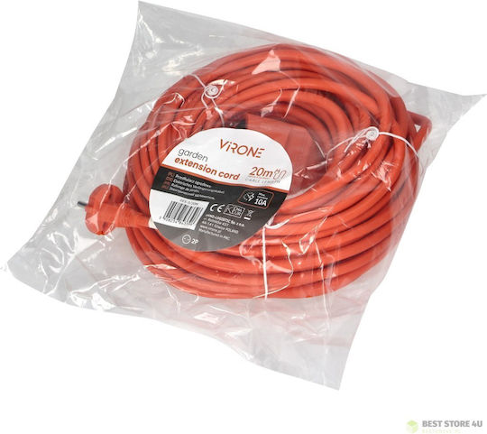 Orno 1 Platz mit Kabel 20m Durchmesser 2 x 1mm² Orange