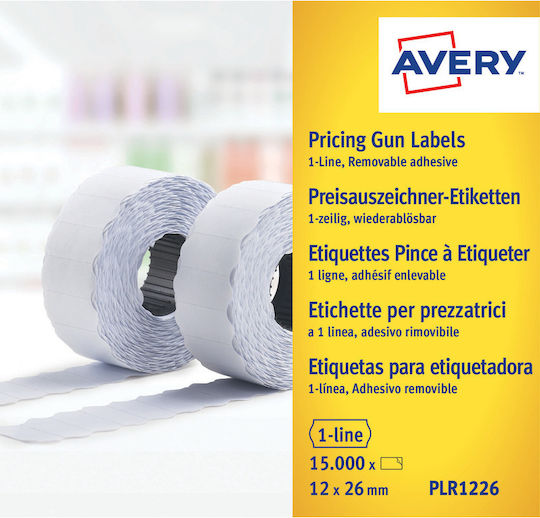Avery Avery 1500 Selbstklebende Etikettenrollen 26x12mm 10Stück