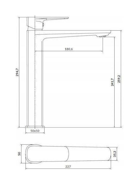 Cersanit Mixing Sink Faucet Gold