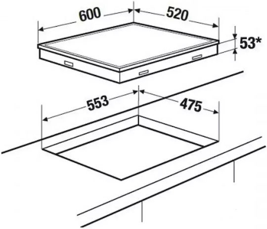 Klugmann Natural Gas Cooktop Autonomous 60x52εκ. Silver