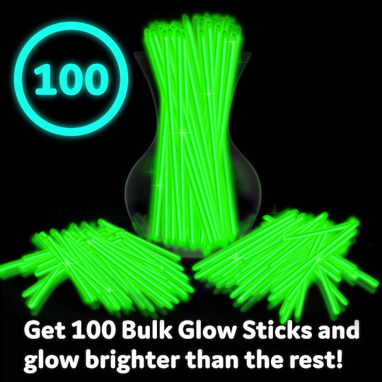 Fluorescent Glow Sticks Idelstore Size 20 X 0.5 Cm Includes 100 Pieces In 8 Different Colors Water Resistant Battery Life 10-14 Hours Perfect Parties Clubs Weddings Birthdays Concerts