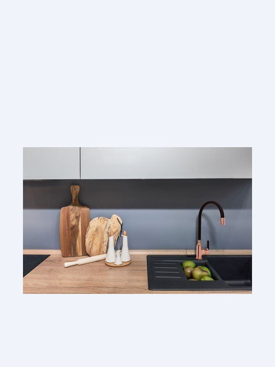 Invena Kitchen Faucet Counter Rose Gold