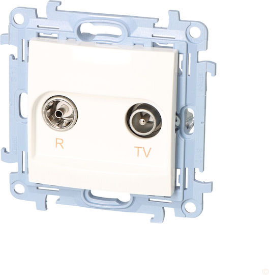 Kontakt-Simon TV Antenna Socket Aerial in White color CAP10.01/11