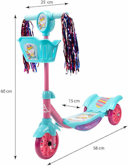 Action One Детски Тротинетки с Три Колела Kiddy Тюркоазен