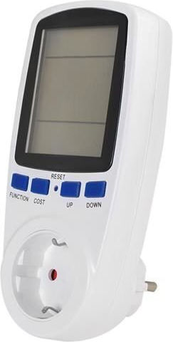 Energy Meter Socket Digital Display 220-240v 50-60hz White