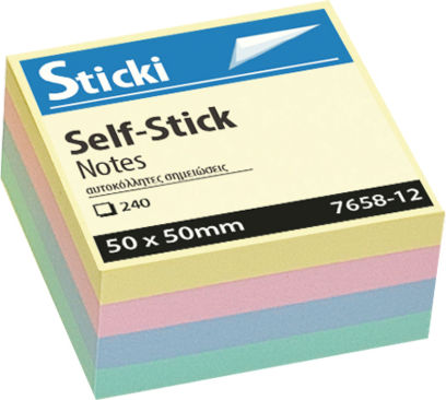 Sticki Sticky Note Pads in Cube 400 Sheets 5x5pcs Sticki