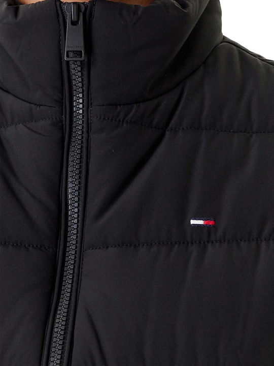 Γυναικείο Αμάνικο Puffer Μπουφάν για Χειμώνα Μαύρο