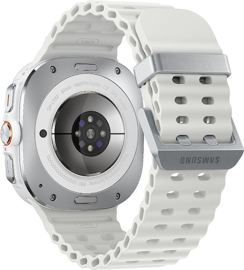 Samsung Galaxy Watch Ultra (2025) Titanium 47mm Waterproof with eSIM and Heart Rate Monitor (White)