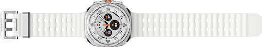 Samsung Galaxy Watch Ultra (2025) Titanium 47mm Waterproof with eSIM and Heart Rate Monitor (White)