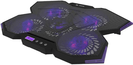 Aqirys Cooling Pad for Laptop up to 17" with 5 Fans and Lighting Purple