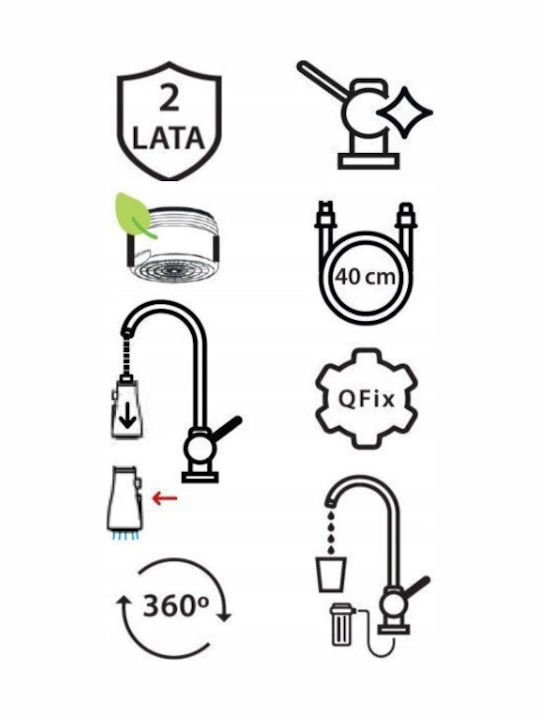 Steiner Küchenarmatur Zähler mit Dusche