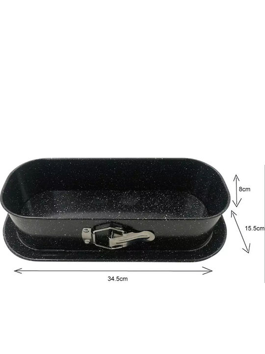 KING Hoff Backform Torte Aluminium 34.5x15.5x8cm 1cm