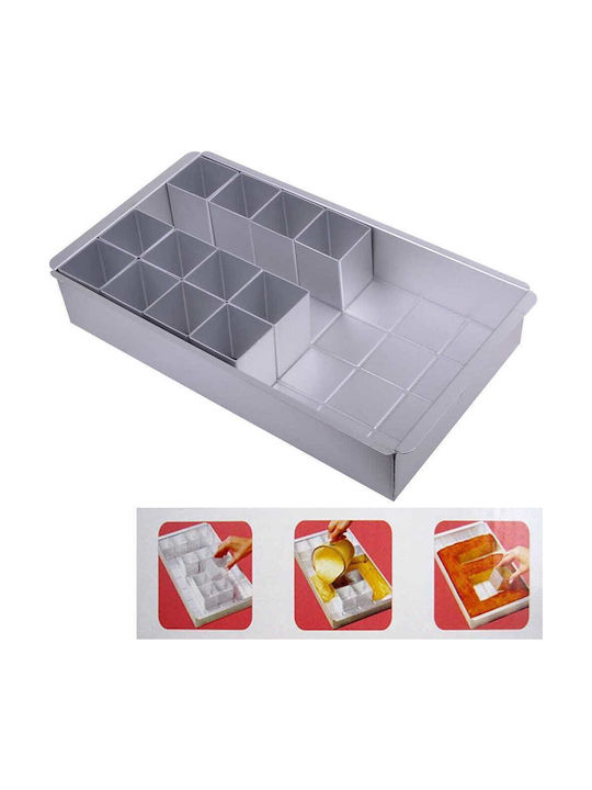 Cake Land Formă de Patiserie din Aluminiu cu Bază Detașabilă 29.5x17buc 1buc