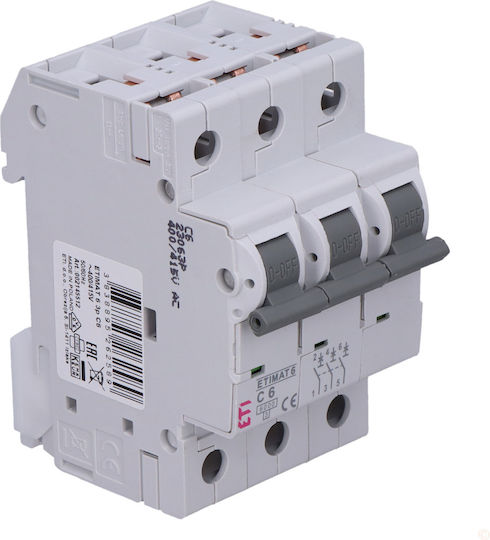 ETI 3-Poles Changeover Panel Push Button Changeover Switch 400V 6A