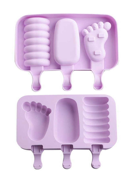 Cake Land Backform Eiscreme / Eislutscher Silikon 3 Plätze 14.9x19.3cm 1cm
