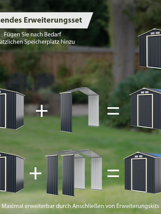 Metallic Garden Shed L2.13xW0.64xH1.95m