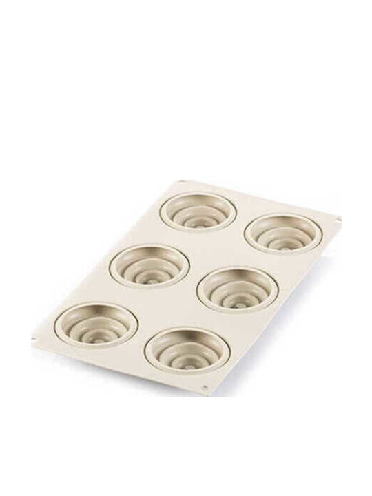 Silikomart Mini Pastry Tart Mold from Silicone 6 Pieces 25x7x2.5cm