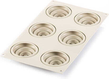 Silikomart Mini Pastry Tart Mold from Silicone 6 Pieces 25x7x2.5cm