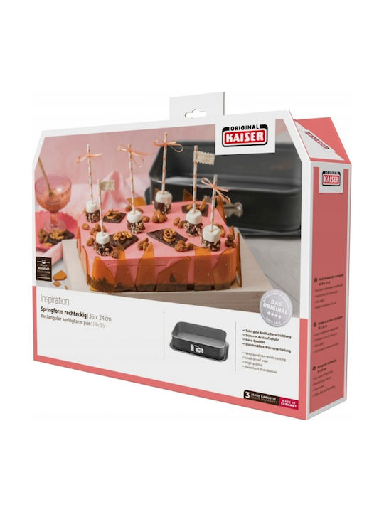 Kaiser Aluminum Cake Baking Pan with Removable Bottom Inspiration 35x24cm