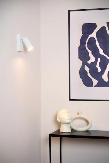 Lucide Lightning Modern Lamp Wall with Socket GU10 and Switch White