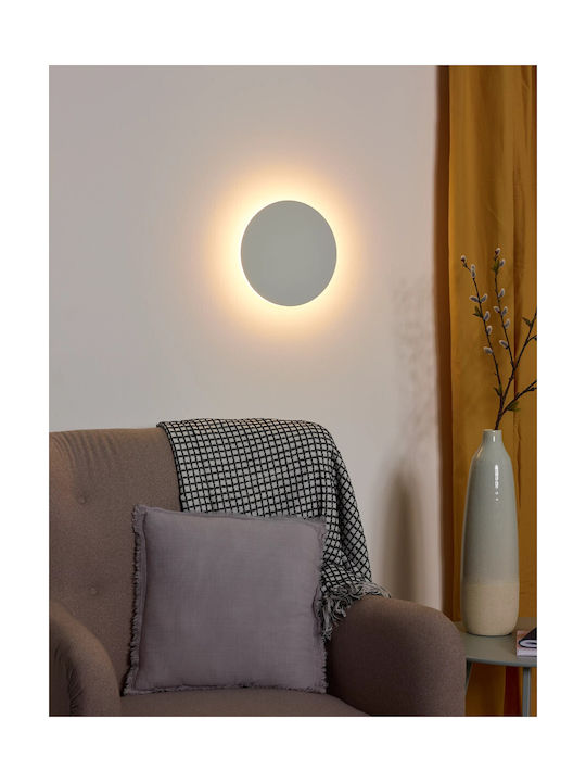 Lucide Lightning Eklyps Μοντέρνο Φωτιστικό Τοίχου με Ενσωματωμένο LED και Θερμό Λευκό Φως 25εκ.