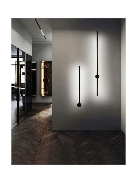Atman Φωτιστικό Τοίχου και Διακόπτη Μαύρο 100x10εκ.