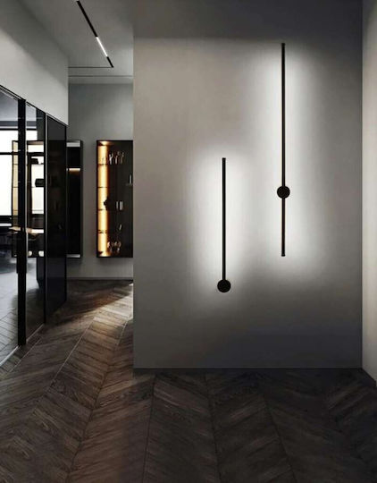 Atman Modern Black Wall Light with Switch 100x10x10 cm
