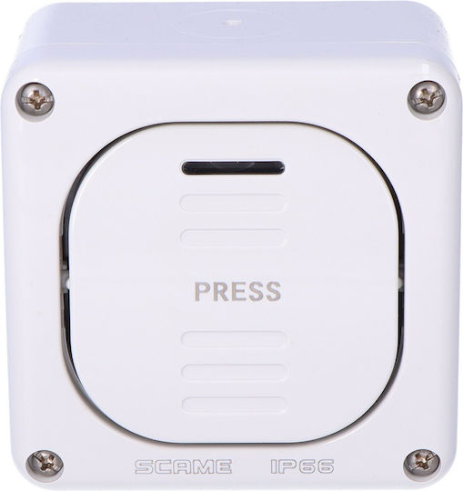 Scame Wall-Mounted Automatic Reset Button 10A 137.5311p