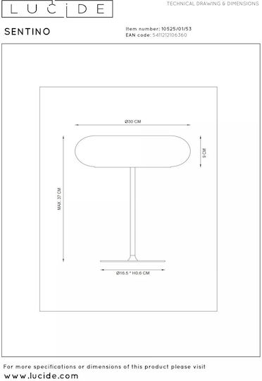 Lucide Lightning Sentino Dekorative Lampe mit Fassung für G9 Lampe Orange