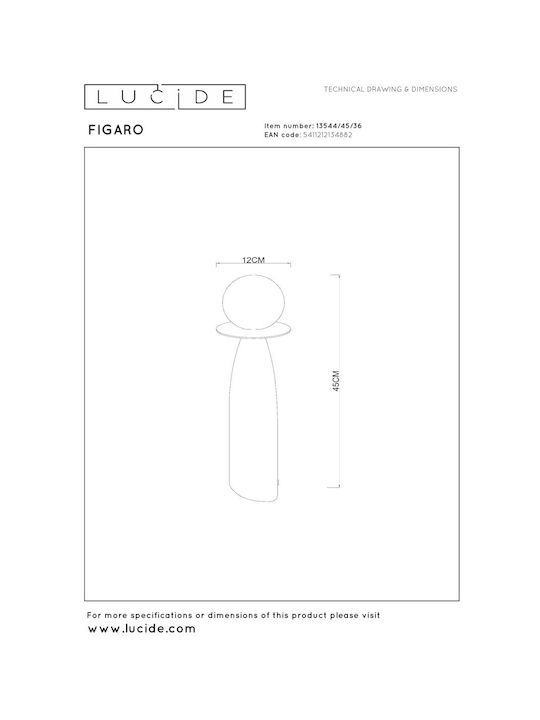 Lucide Lightning Διακοσμητικό Φωτιστικό Lucide G9 12εκ.