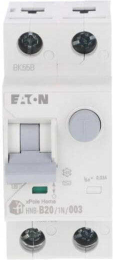Eaton Switch Ρελέ Ράγας Διαρροής 20A Διπολικό