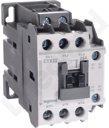 Legrand Ctx3 Ρελέ Ράγας Ισχύος Τριπολικό με Τάση 24V