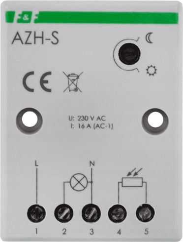 F&F Adjustable Day / Night Photocell 2-1000 Lux 16A IP40