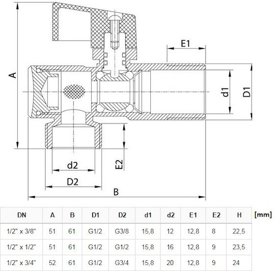 Invena Valve / Switch 1/2"