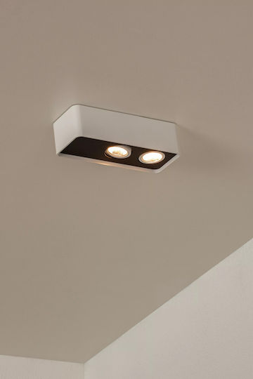 Lucide Lightning Angular LED Spot with 10 Lights in White Color