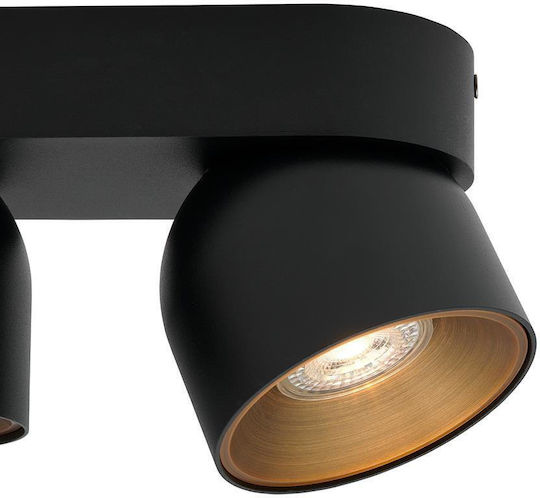 Nordlux Doppel Spot mit Fassung GU10 in Schwarz Farbe