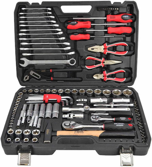 AWTools Set de chei tubulare și clichet 1\2" & 1\4" 122buc