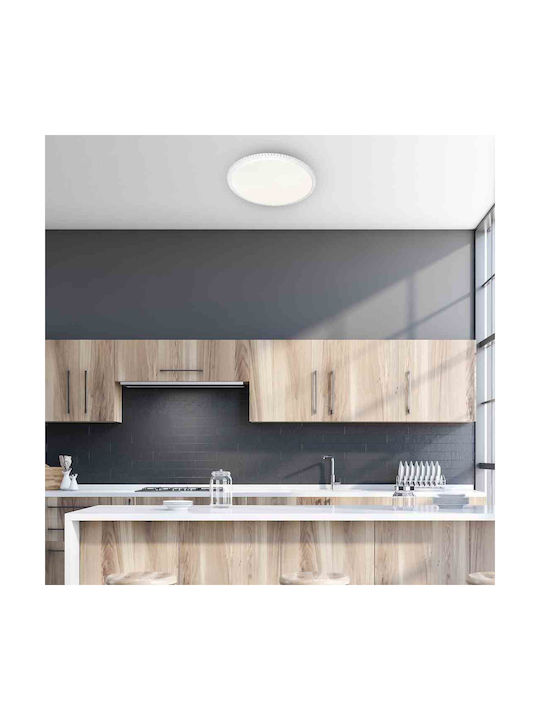 Eko Light Ceiling Mount Light White with Integrated LED and Remote Control