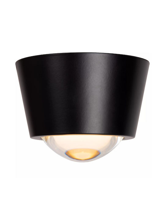 Lucide Lightning Rigon Πλαφονιέρα Οροφής Μαύρη με Ενσωματωμένο LED