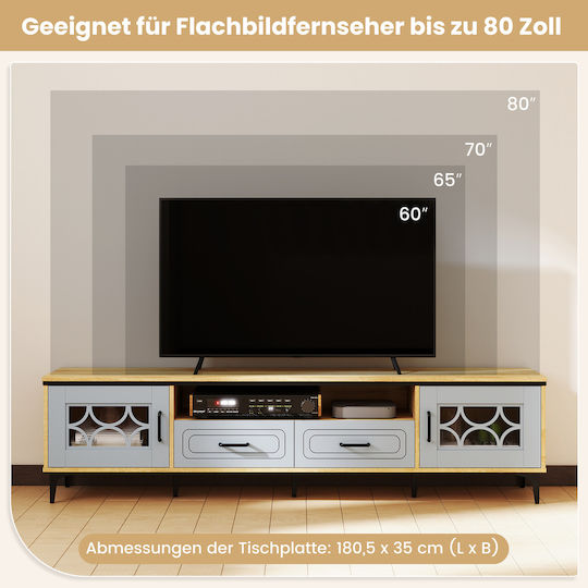 Stand TV Albastru Bambus L180.5xA35xÎ46cm