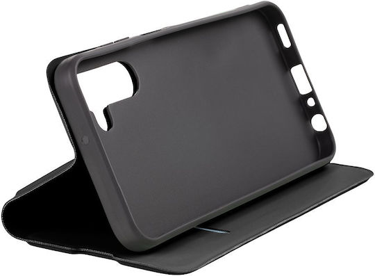 Obal:Me Smoothtouch Umschlag Rückseite Leder / Gehärtetes Glas Schwarz (Galaxy A25 5G)