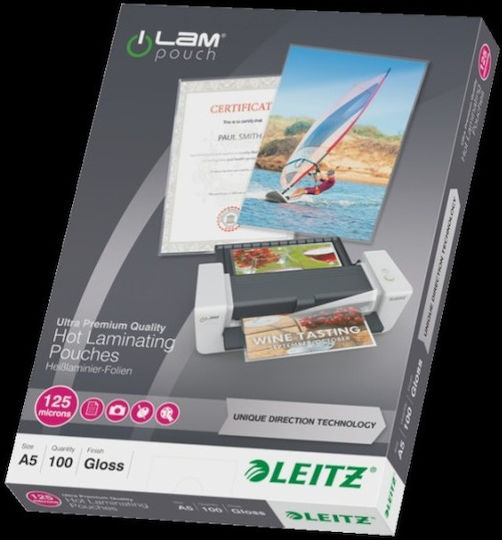 Leitz Желатини За Ламиниране A5 125 Микрона 100 Броя