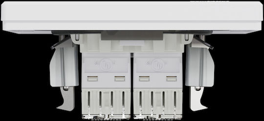 Schneider Electric Asfora Double Network Socket RJ45 Cat5 White EPH4400121