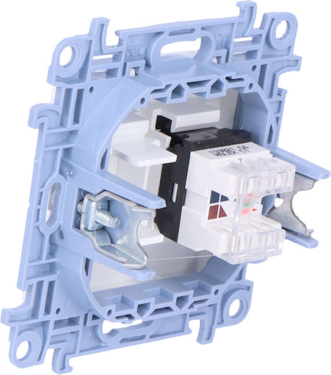 Kontakt-Simon Single Network Socket RJ45 Without Frame in White Color C61.01/11